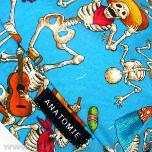 ANATOMIE BANDANA OR Surgery Day of the Dead Blue - 020