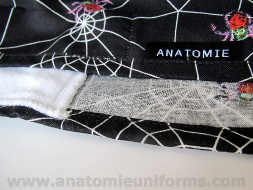 Black Surgical Caps for doctors Spiders and spiders webs - ANA056