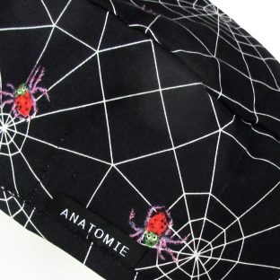 Black Surgical Caps for surgeons Spiders and spiders webs - ANA056